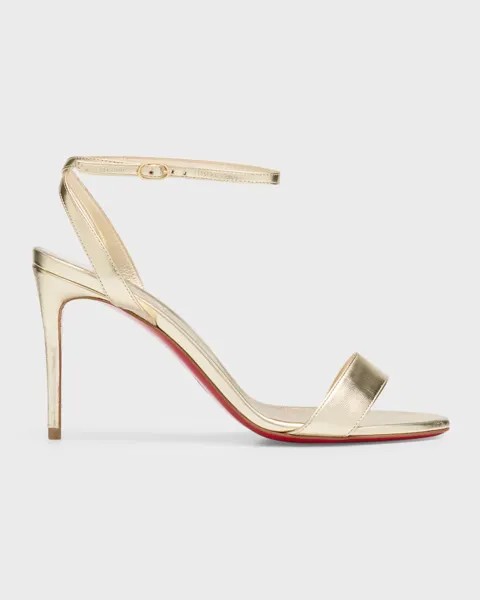Сандалии Loubigirl с красной подошвой и ремешком на щиколотке Christian Louboutin, цвет Platine