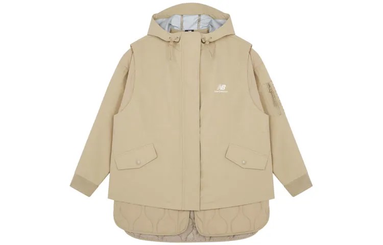 Женская стеганая куртка New Balance, цвет Beige