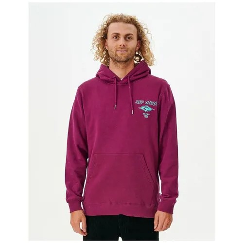 Худи Rip Curl FADE OUT ICON HOOD, Пол Мужской, цвет 0048 PLUM, размер S