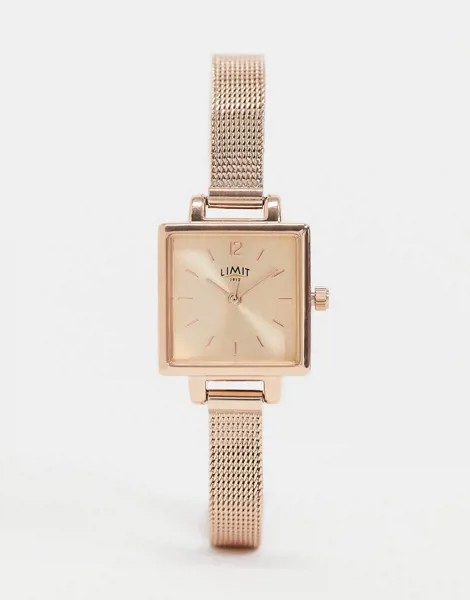 Золотистые наручные часы с квадратным циферблатом Limit-Золотой