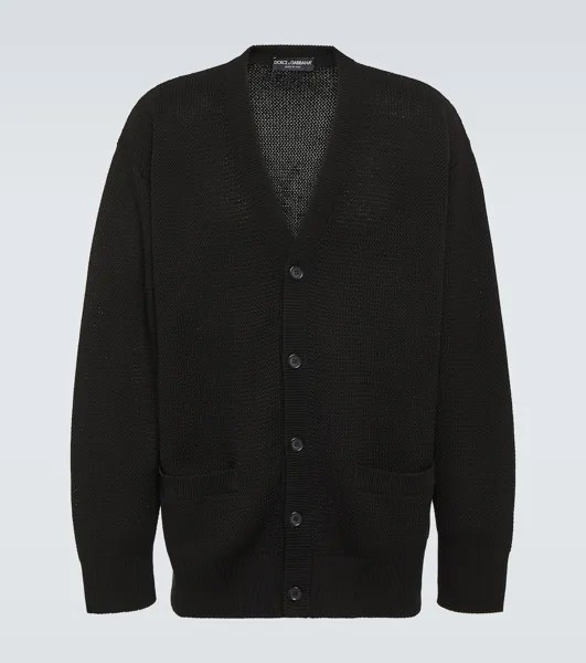 Хлопковый кардиган Dolce&Gabbana, черный
