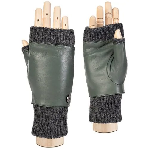 Митенки LABBRA, демисезон/зима, подкладка, размер 6.5(XS), черный, серый