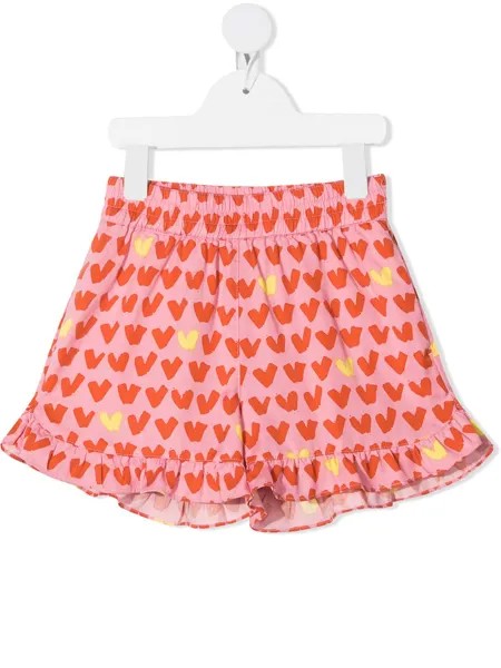 Stella McCartney Kids шорты с оборками и принтом