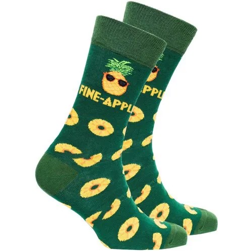 Носки Socks n Socks, размер 7-12 US / 40-45 EU, мультиколор, желтый, зеленый, горчичный