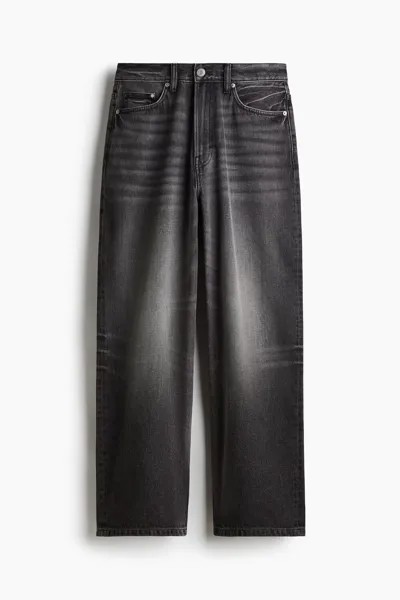 Джинсы H&M A/W 2024 Baggy, высветленный темно-серый