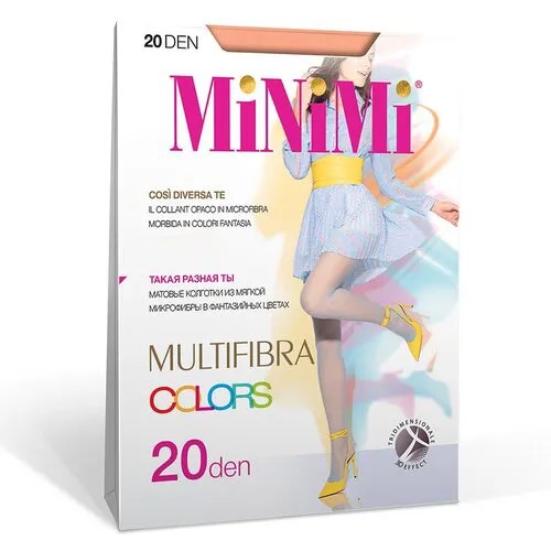 Колготки MiNiMi Multifibra Colors, 20 den, размер 2, розовый, оранжевый