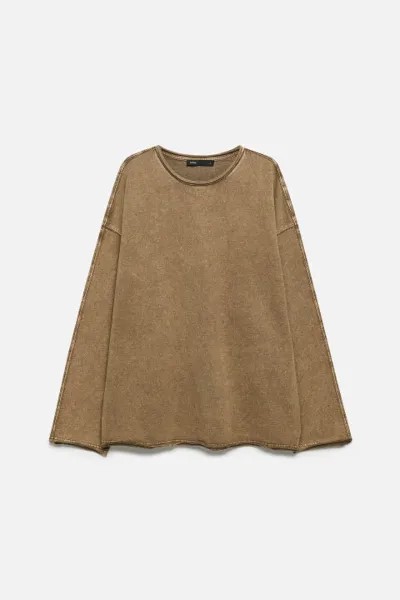 Лонгслив oversize с состаренным эффектом