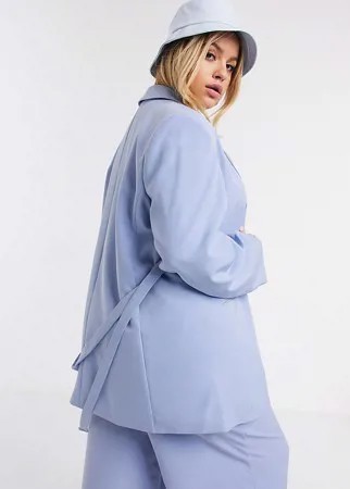 Пиджак лавандового цвета с поясом COLLUSION Plus-Фиолетовый цвет
