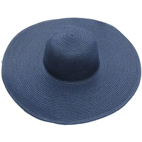 Шляпа капелина Верида летняя, солома, размер 57, синий