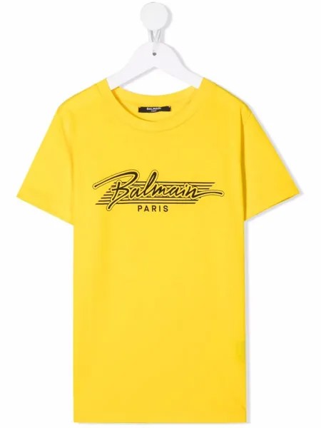 Balmain Kids футболка с логотипом