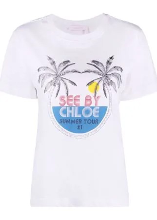 See by Chloé футболка с графичным принтом