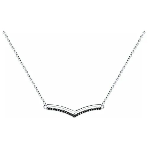 Колье Diamant из серебра с фианитами 94-170-01595-1, размер 40\45 см
