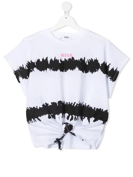 MSGM Kids футболка с короткими рукавами и принтом тай-дай