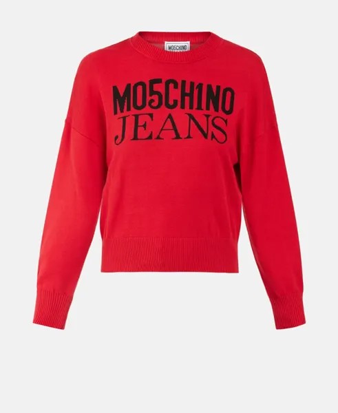 Джемпер с длинными рукавами Moschino Jeans, красный