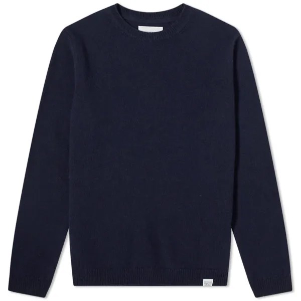 Джемпер Norse Projects Sigfred Lambswool Crew Knit, темно-синий