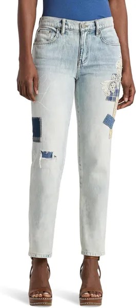 Джинсы LAUREN Ralph Lauren Petite Patchwork Relaxed Tapered Ankle Jean, цвет Belleville Wash