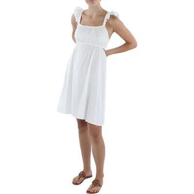 Женское легкое летнее мини-платье Aqua с рюшами и рукавами BHFO 4261