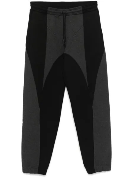 Mugler спортивные брюки со вставками, серый
