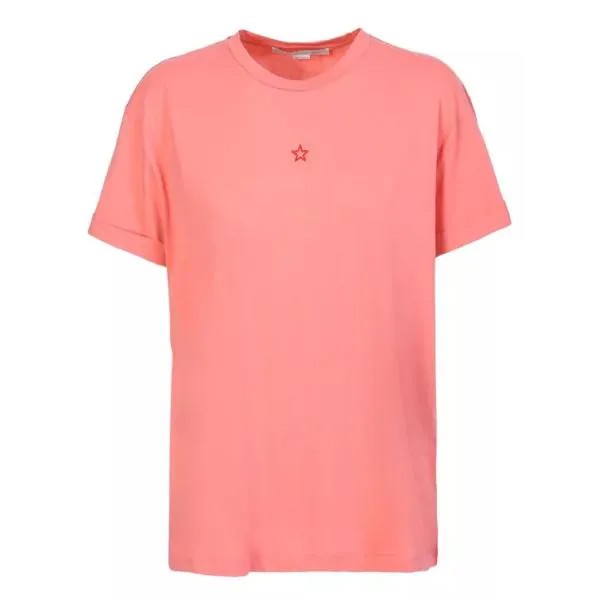 Футболка star-embroidered pink cotton t-shirt Stella Mccartney, мультиколор