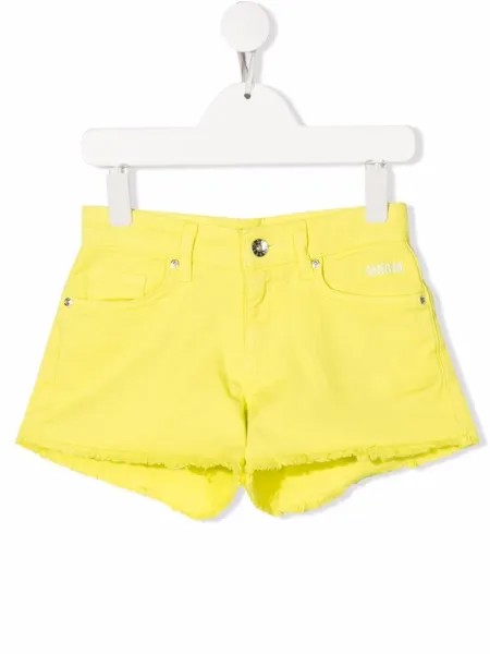 MSGM Kids rear logo-print shorts