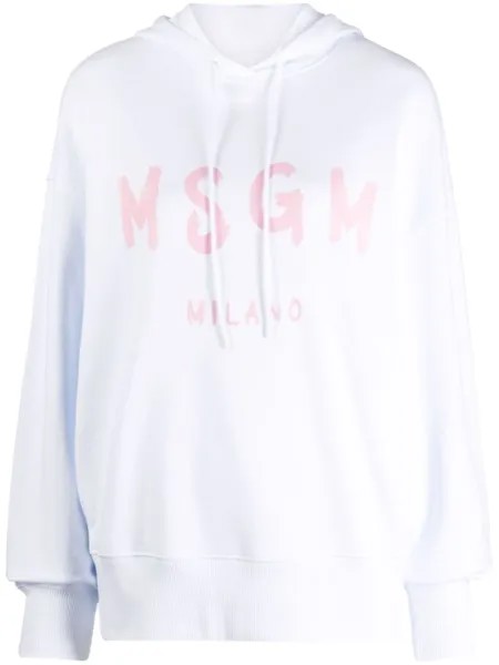 Худи с логотипом MSGM, белый