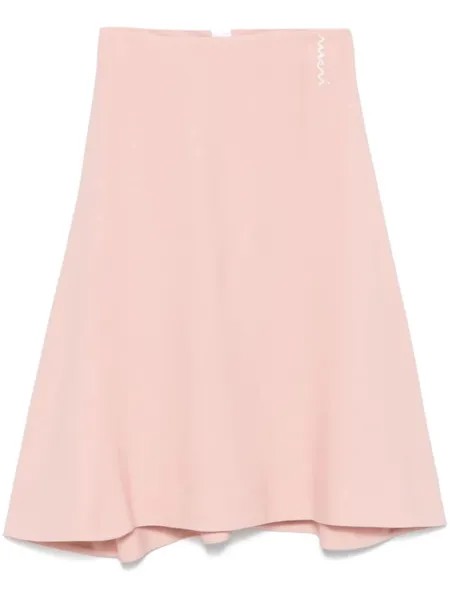 Marni юбка миди из кади, розовый