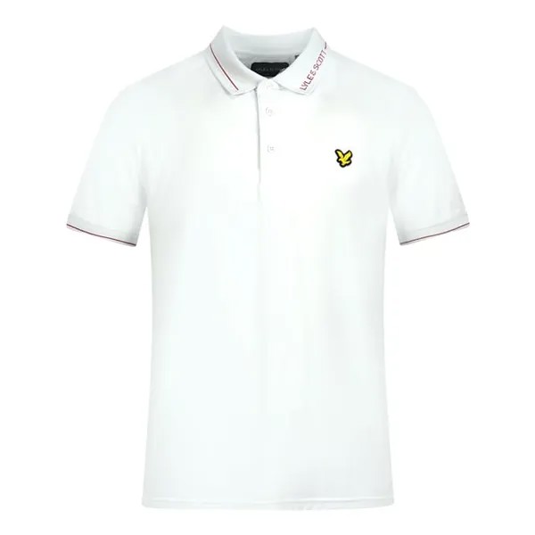 Белая рубашка-поло с фирменным воротником Lyle & Scott, белый