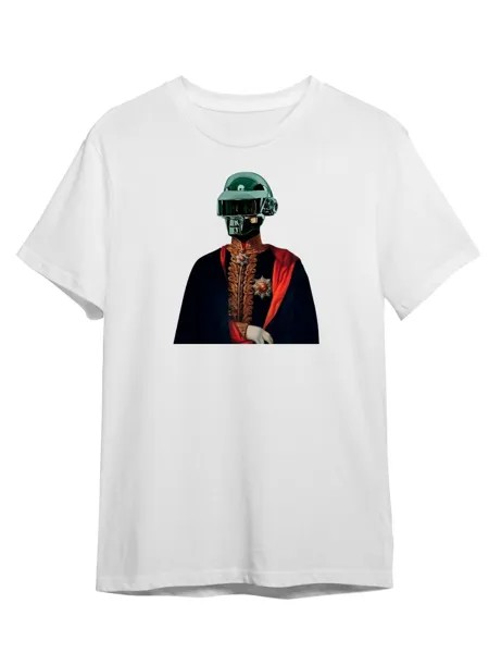 Футболка унисекс Каждому Своё Daft Punk/Дафт Панк MGDP1 белая 3XL