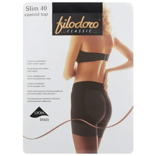 Колготки Filodoro Classic Slim Control Top 40 den, размер 3-M, nero (черный)