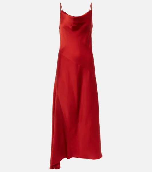 Атласное платье-комбинация Netto Max Mara, красный