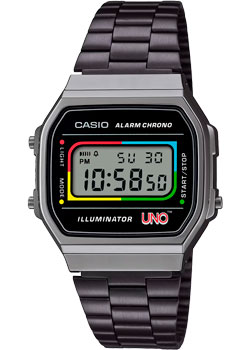 Японские наручные  мужские часы Casio A168WEUC-1A. Коллекция Vintage