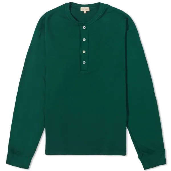Donny. Футболка Henley с длинными рукавами и гребешком