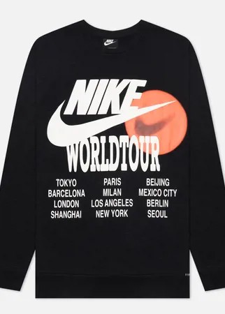 Мужской лонгслив Nike LS World Tour, цвет чёрный, размер XL