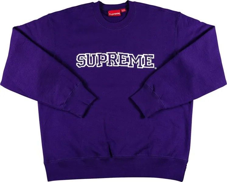 Толстовка Supreme Shattered Logo Crewneck 'Purple', фиолетовый
