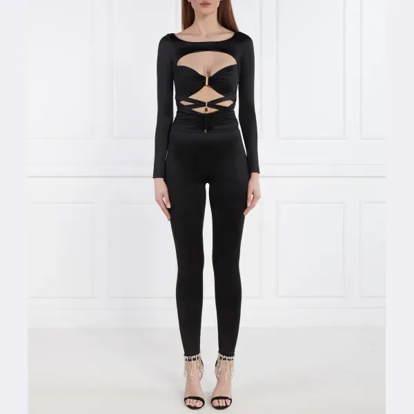 Облегающий комбинезон Elisabetta Franchi, черный