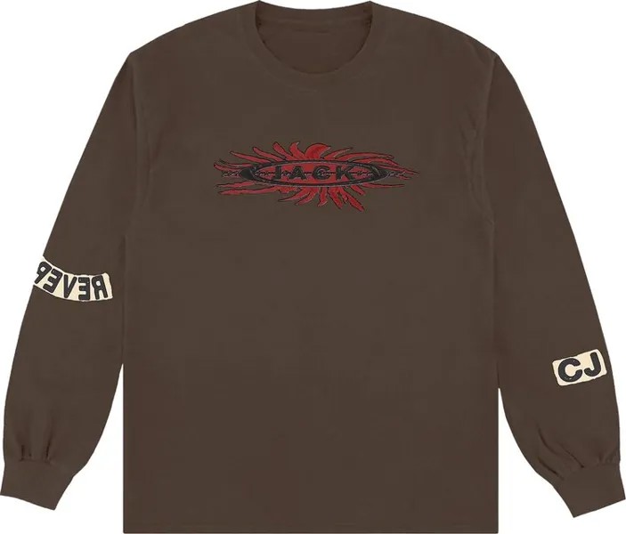 Лонгслив Cactus Jack by Travis Scott Reverse Jack Long-Sleeve Tee 'Brown', коричневый
