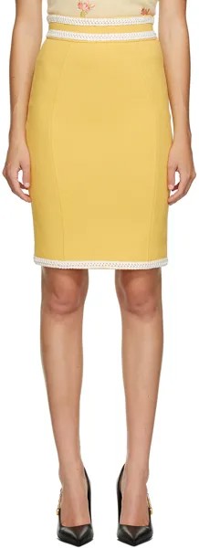 Желтая юбка с контрастной окантовкой Moschino