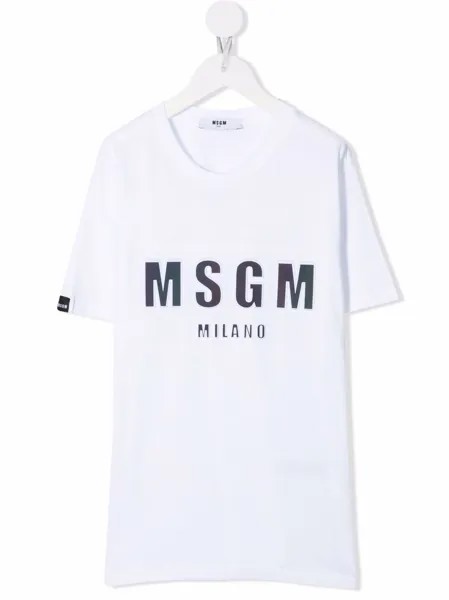 MSGM Kids футболка с логотипом