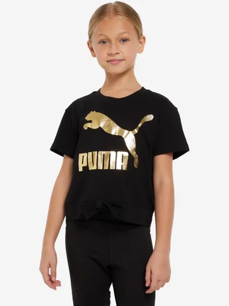 Футболка для девочек PUMA Classics Logo, Черный
