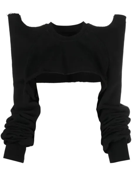 Rick Owens DRKSHDW укороченная толстовка Tec из джерси, черный