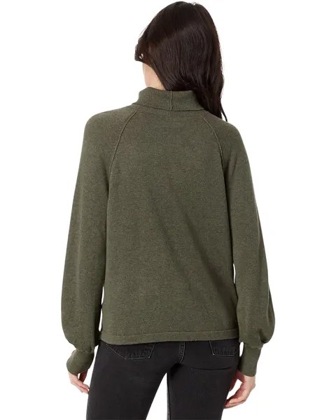 Свитер Lilla P Snap Cuff Turtleneck Sweater, цвет Moss