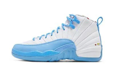 Кроссовки Jordan 12 Retro Emoji Big Kids White/University Blue (DQ4365 114)