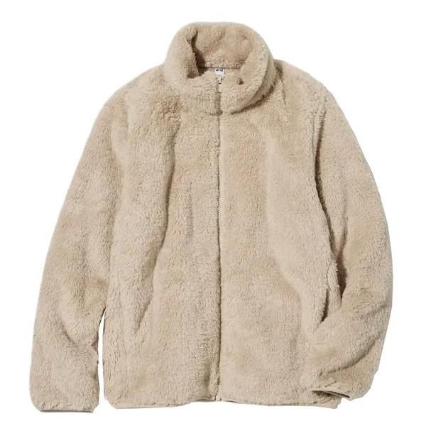 Куртка Uniqlo Fluffy Fleece Zipped, натуральный