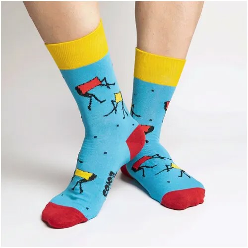 Носки St. Friday Носки с рисунками St.Friday Socks x Союзмультфильм, размер 38-41, голубой