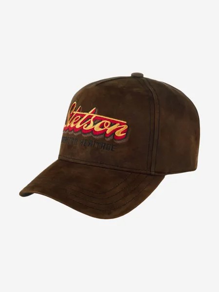 Бейсболка STETSON 7767201 TRUCKER CAP OILY GOAT SUEDE (коричневый), Коричневый