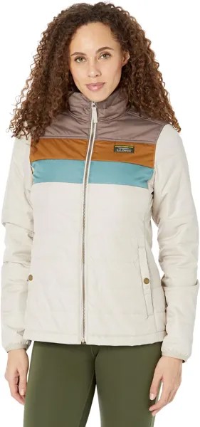 Пуховик Mountain Classic в стиле колор-блок L.L.Bean, цвет Taupe Brown/Gray Birch