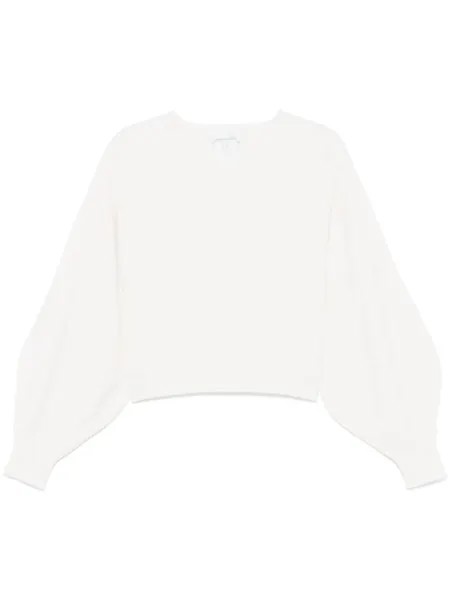 Alberta Ferretti свитер в рубчик, белый