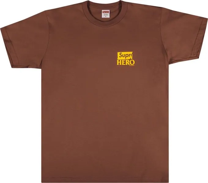 Футболка Supreme x ANTIHERO Dog Tee 'Brown', коричневый