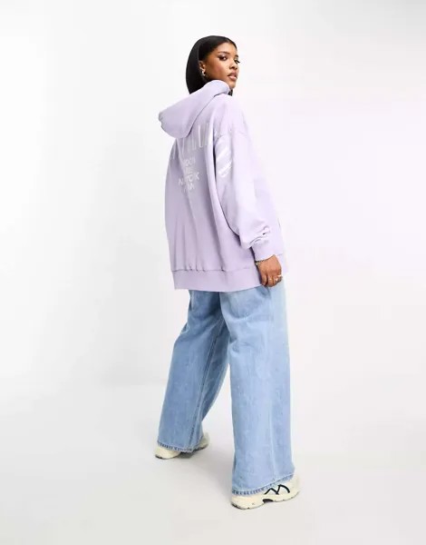 Сиреневое худи с логотипом ASOS Weekend Collective