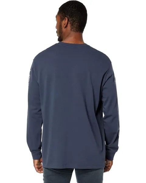 Футболка Lacoste Long Sleeve Loose Fit Graphic T-Shirt, цвет Blue Night